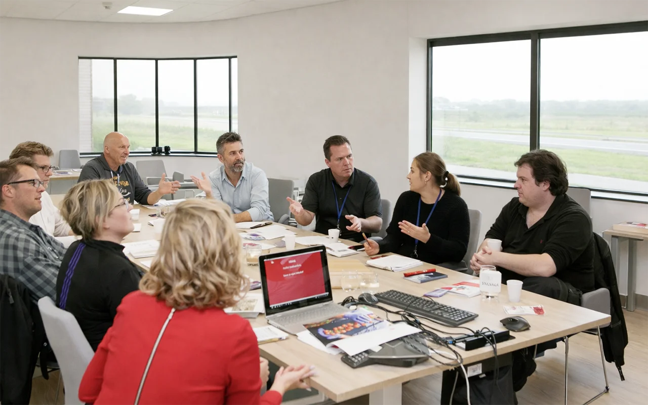 In gesprek met collega's